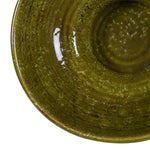 Verde Mar Ceramic Pedestal Bowl – top view showing glaze and depth