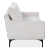 Vivienne Neutral Upholstered Sofa | Steel Leg