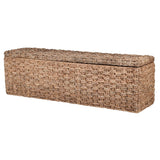 Water Hyacinth Bedding Box Ottoman closed view