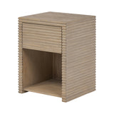 Wenlock Ribbed Oak Bedside | 1 Drawer