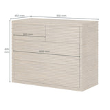 Charles Ted Wenlock Ribbed Oak Chest of Drawers