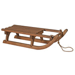 Wooden sleigh figure, complete with reins