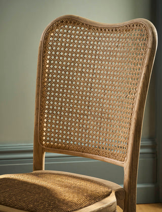 Kemble elm and rattan stacking dining chair, view 3