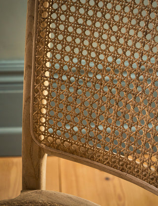 Kemble elm and rattan stacking dining chair, view 5