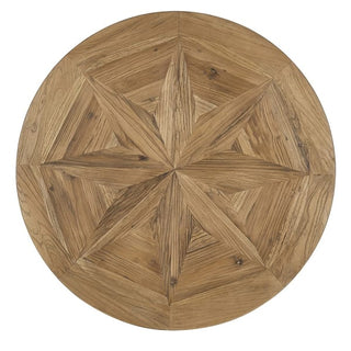 Notgrove Parquet Round Coffee Table | Reclaimed Pine