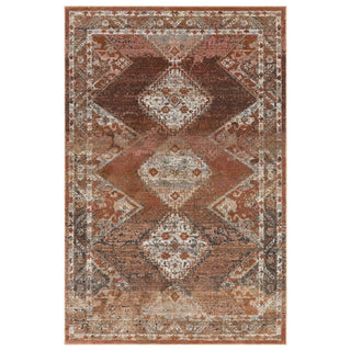 Zola Tark traditional rug in turquoise multicolour, full flat view