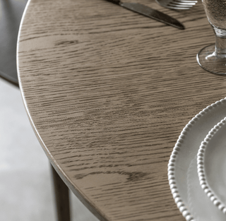 Alani Round Dining Table | Smoked Oak - CharlesTed Home