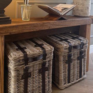 Albany Rustic Reclaimed Oak Console Table - CharlesTed Home