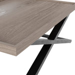 oak and metal coffee table