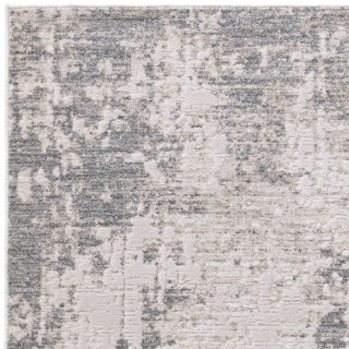 Anders abstract rug in ivory and grey, detail view 2