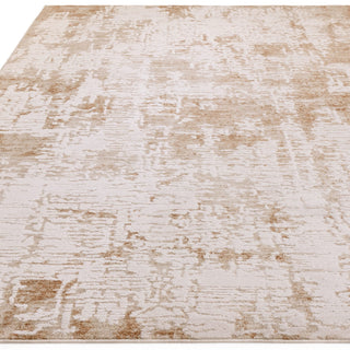 Anders abstract rug in beige and honey, detail view 1