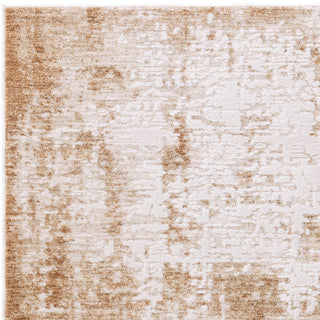 Anders abstract rug in beige and honey, detail view 2