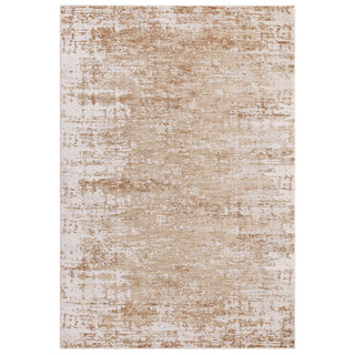 Anders abstract rug in beige and sand, full flat view