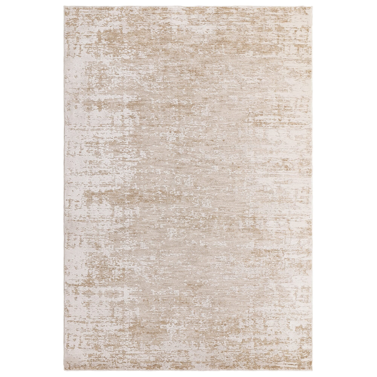 Anders abstract rug in beige and taupe, full flat view