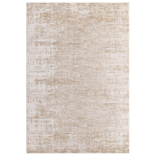 Anders abstract rug in beige and taupe, full flat view
