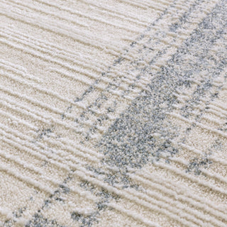 Anders bordered rug in ivory and powder blue, detail view 4
