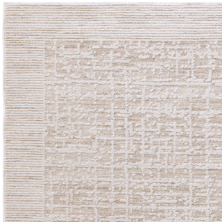 Anders grid rug in beige and stone, detail view 2