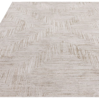 Anders chevron rug in cream and warm beige, detail view 1