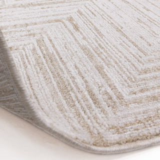 Anders chevron rug in cream and warm beige, detail view 3