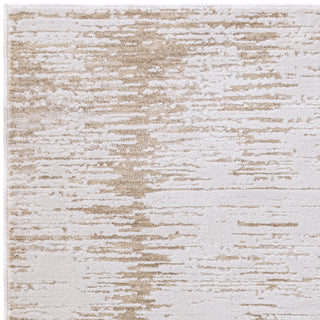 Anders brushstroke rug in soft cream and taupe, detail view 2