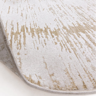Anders brushstroke rug in soft cream and taupe, detail view 3