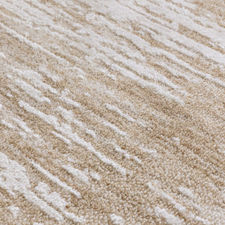 Anders brushstroke rug in soft cream and taupe, detail view 4