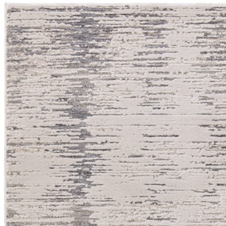 Anders brushstroke rug in light grey and charcoal, detail view 2
