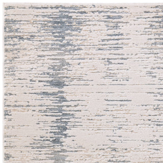 Anders brushstroke rug in ivory and steel blue, detail view 2