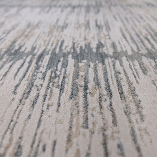 Anders brushstroke rug in ivory and steel blue, detail view 4