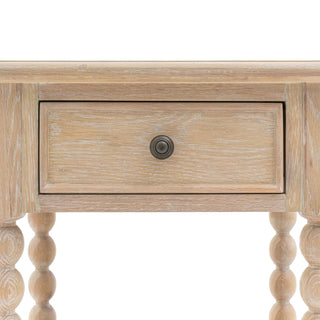 Antoine Bedside Table Limewashed Oak & Oak Veneer - CharlesTed Home