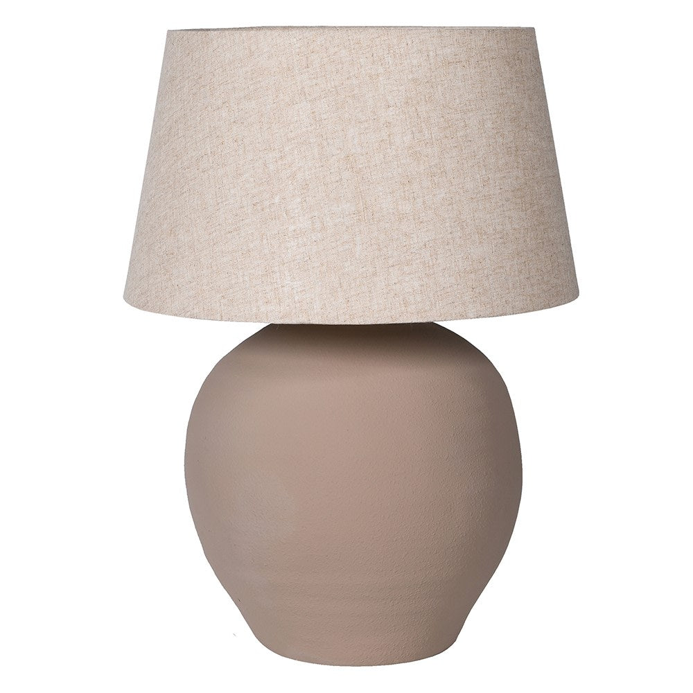 An elegant beige table lamp