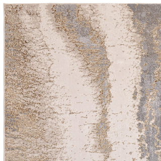 Aurora metallic rug in cliff, pile detail