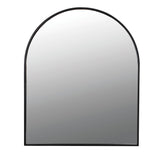 Arch-shaped mirror with black trim