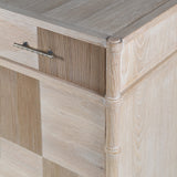 Janah Oak Four Door Sideboard with Bamboo Effect Handle