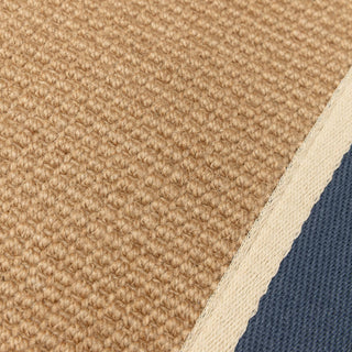 Bordo navy bouclé jute rug weave detail