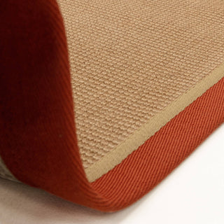 Bordo rust bouclé jute rug edge detail