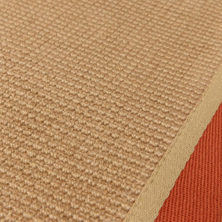 Bordo rust bouclé jute rug weave detail