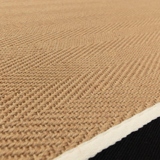Bordo charcoal herringbone jute rug weave detail