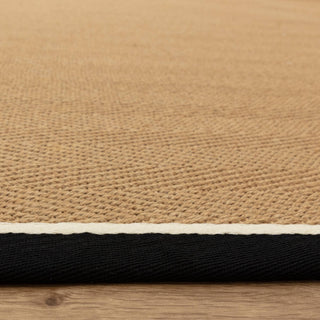 Bordo charcoal herringbone jute rug angled view