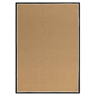 Bordo herringbone jute rug in charcoal and cream, full view with border