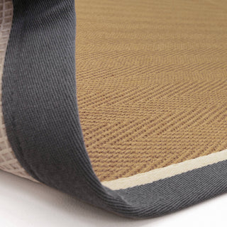 Bordo slate herringbone jute rug edge detail