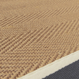 Bordo slate herringbone jute rug reverse and weave detail