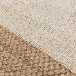 Cedar bleach handwoven jute rug detail