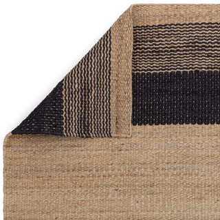 Cedar charcoal jute rug edge detail