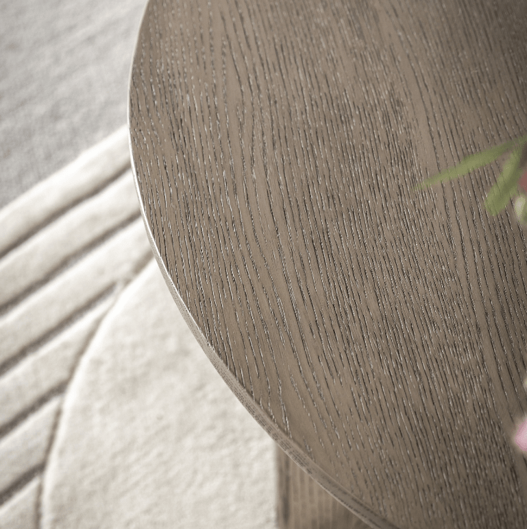 Charles Ted Alani Round Coffee Table | Smoked Oak - CharlesTed Home