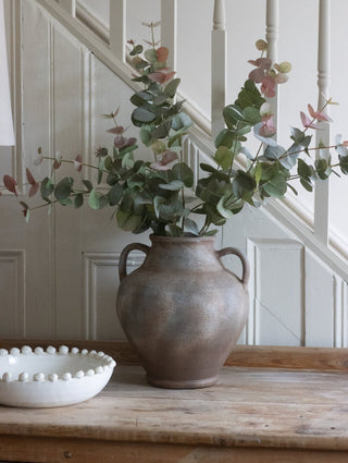 Charles Ted Antiqued Terracotta Urn Short - CharlesTed Home