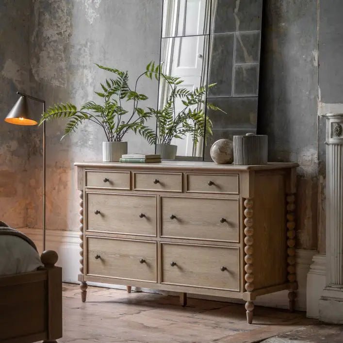 Antoine 7-Drawer Dresser | Limewashed Oak & Oak Veneer