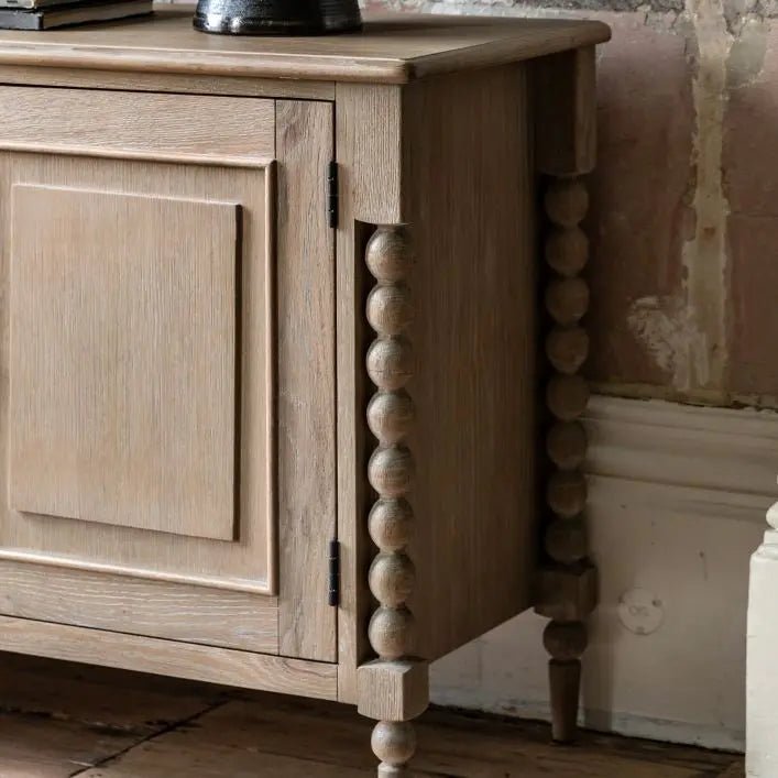 Charles Ted Antoine Rustic Oak Sideboard with Lime Wash Finish – Elegant Storage Solution - CharlesTed Home