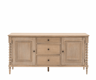 Charles Ted Antoine Rustic Oak Sideboard with Lime Wash Finish – Elegant Storage Solution - CharlesTed Home
