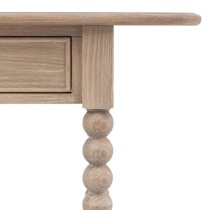 Charles Ted Antoine Turned Wood Console Table | Limewashed Oak & Oak Veneer - CharlesTed Home